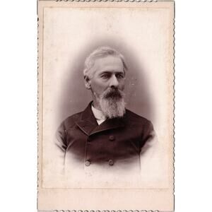 Antique Cabinet Card Photo Bearded Gentleman J Wesley Bennett Indianapolis IN
